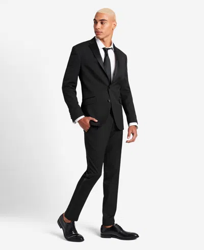 Reaction Kenneth Cole Ready Flex Slim-fit Tuxedo Suit In Black