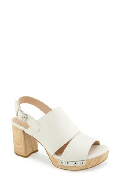 Reaction Kenneth Cole Rehoboth Platform Mule Sandal In White
