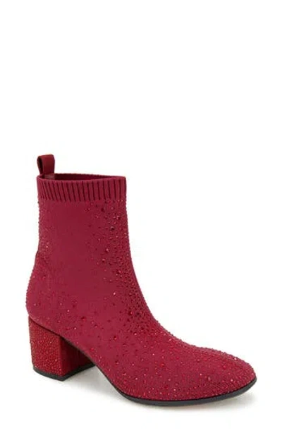 Reaction Kenneth Cole Renee Bejeweled Chelsea Boot In Brick Knit