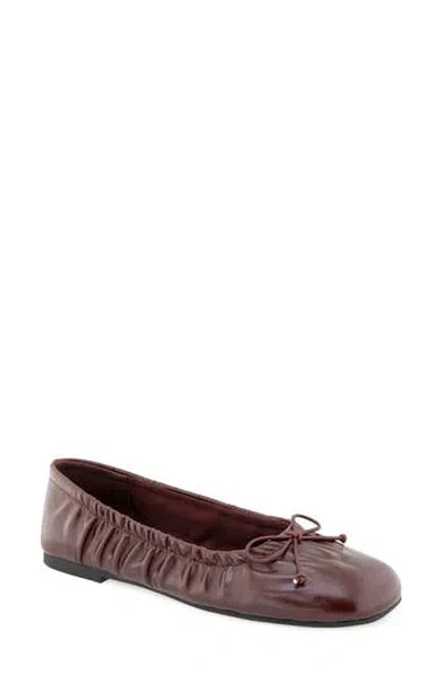 Reaction Kenneth Cole Ringo Faux Leather Ballet Flat In Burgundy