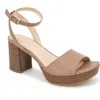 Reaction Kenneth Cole Ryanne Platform Sandal In Classic Tan