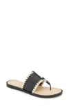 Reaction Kenneth Cole Sabriya Slide Sandal In Black Raffia