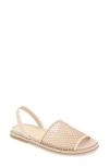 Reaction Kenneth Cole Savvi Slingback Sandal In Almond Crystal Mesh