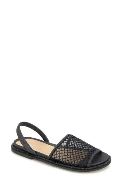 Reaction Kenneth Cole Savvi Slingback Sandal In Black Crystal Mesh
