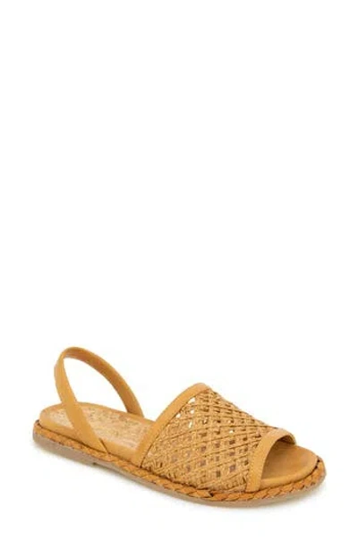 Reaction Kenneth Cole Savvi Slingback Sandal In Camel Raffia