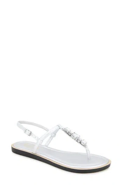 Reaction Kenneth Cole Sera T-strap Sandal In Silver Metallic
