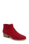 Reaction Kenneth Cole Shea Zip Ankle Boot In Rio Red Micro