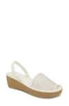 Reaction Kenneth Cole Slingback Sandal In Cream Crystal Mesh