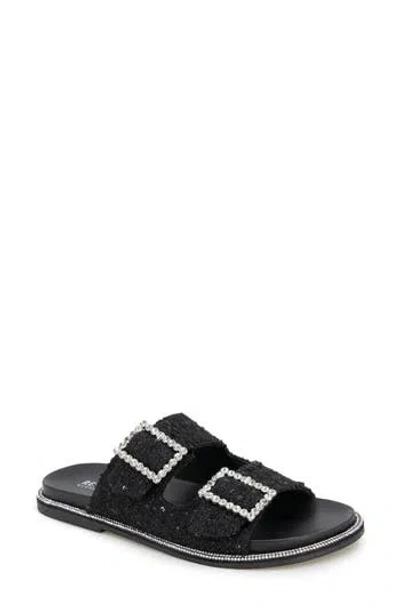 Reaction Kenneth Cole Sydney Embellished Slide Sandal In Black Boucle
