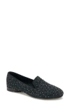 Reaction Kenneth Cole Unity Crystal Knit Loafer In Black Knit