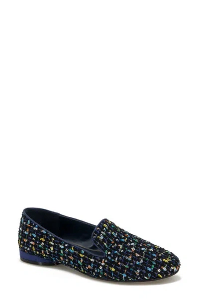 Reaction Kenneth Cole Unity Crystal Knit Loafer In Navy Multi Fabric