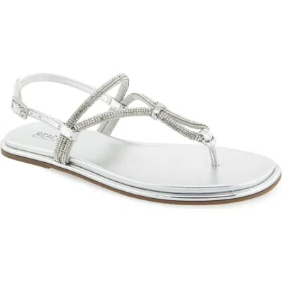 Reaction Kenneth Cole Wali Crystal Sandal In Silver