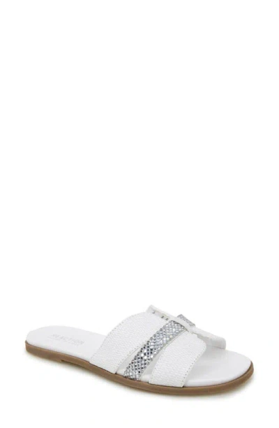 Reaction Kenneth Cole Whisp Rhinestone Sandal In White Weave