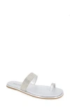 Reaction Kenneth Cole Wilfred Toe Loop Flat Sandal In Silver