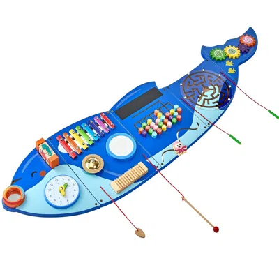 Readado Orca Activity Wall Busy Board Panels, 12 Activities, Montessori Sensory Wall Toy For Kids 3-12 Years