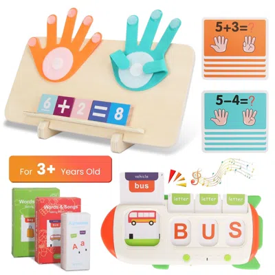 Readado Talking Flash Cards And Finger Counting Math Board Interactive Learning Toys For Kids Aged 3+ Number