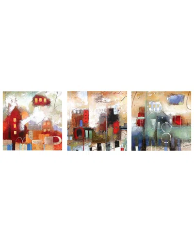 Ready2hangart Abstract 3-piece Wrapped Canvas Wall Art By Tristan Scott