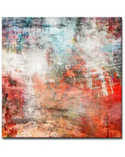 Ready2hangart Abstract Abs Vi Wrapped Canvas Wall Art In Red