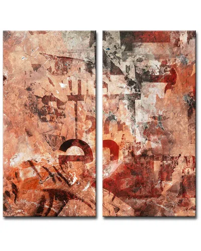 Ready2hangart Abstract Abs Xb Wrapped Canvas Wall Art By Tristan Scott In Brown