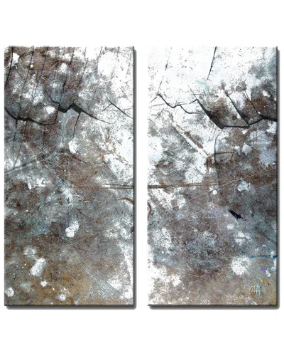 Ready2hangart Abstract Abs Xv Wrapped Canvas Wall Art By Tristan Scott In Gray