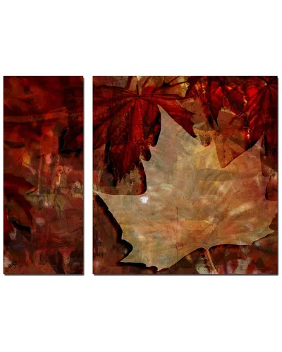 Ready2hangart Abstract Autumn 2pc Wrapped Canvas Wall Art By Tristan Scott