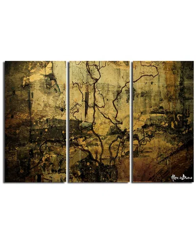 Ready2hangart Abstract Flower Vi 3pc Wrapped Canvas Wall Art By Tristan Scott