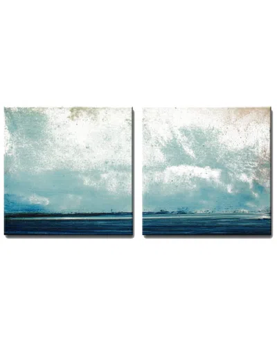 Ready2hangart Abstract Landscape 2pc Wrapped Canvas Wall Art By Tristan Scott In Blue