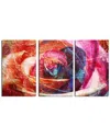 Ready2hangart Abstract Rose 3 Piece Wrapped Canvas Wall Art Set