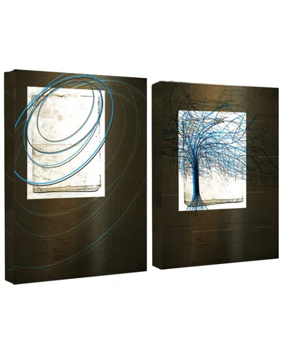 Ready2hangart Abstract Spa Xxviii 2pc Wrapped Canvas Wall Art By Tristan Scott