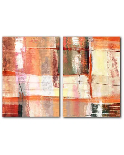 Ready2hangart Abstract Spa Xxxii 2pc Wrapped Canvas Wall Art By Tristan Scott