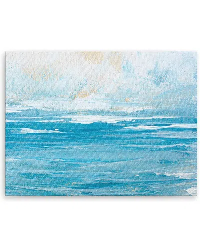 Ready2hangart Abstract Sunrise Wrapped Canvas Art In Blue