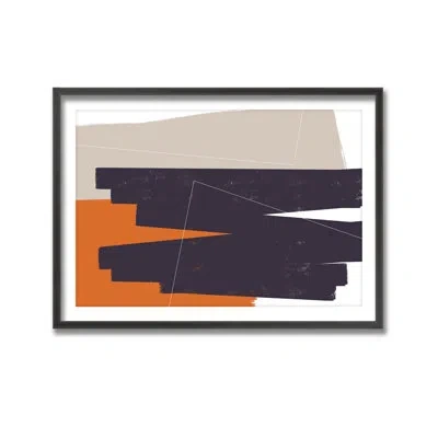 Ready2hangart All I Wanna Do - 2 Piece Picture Frame Panoramic Print Set On Wood In Blue;beige;orange
