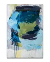 Ready2hangart Aqua Stack Wrapped Canvas Wall Art By Lynn Byrd