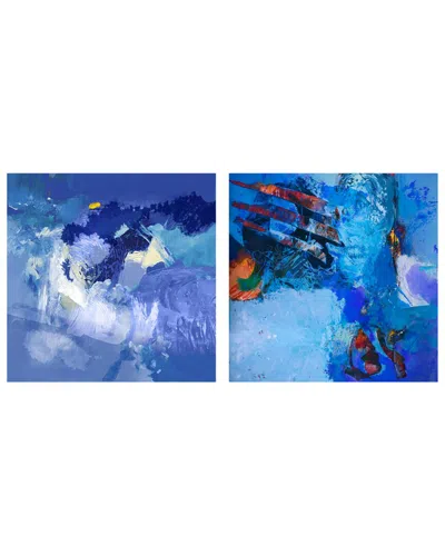 Ready2hangart Blue Abstract Study 2-piece Wrapped Canvas Wall Art By Tristan Scott