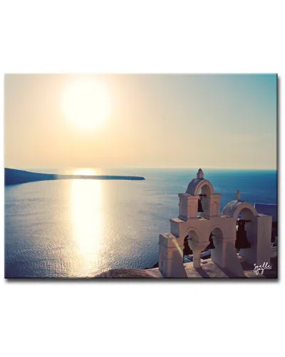 Ready2hangart Blue Crystal Glow Wrapped Canvas Wall Art In Multi