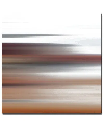 Ready2hangart Blur Stripes Lxix Wrapped Canvas Wall Art By Tristan Scott In Brown