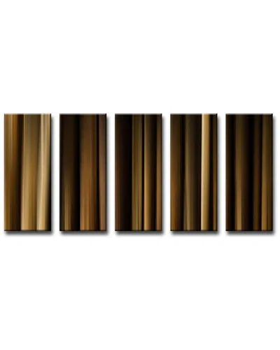 Ready2hangart Blur Stripes Vii 5pc Wrapped Canvas Wall Art By Tristan Scott
