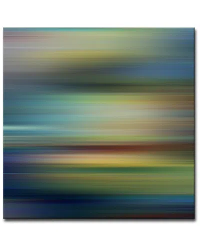 Ready2hangart Blur Stripes Wrapped Canvas Wall Art By Tristan Scott In Multi