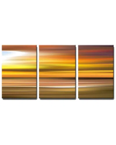 Ready2hangart Blur Stripes X 3pc Wrapped Canvas Wall Art By Tristan Scott