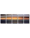 Ready2hangart Blur Stripes Xi 5pc Wrapped Canvas Wall Art By Tristan Scott