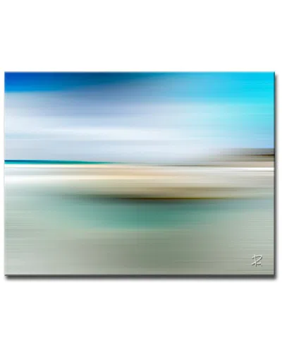 Ready2hangart Blur Stripes Xiii Wrapped Canvas Wall Art By Tristan Scott In Blue