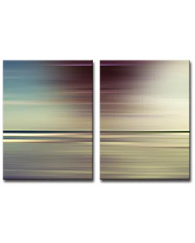Ready2hangart Blur Stripes Xiv 2pc Wrapped Canvas Wall Art By Tristan Scott