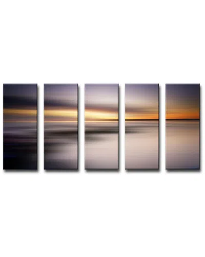 Ready2hangart Blur Stripes Xix 5pc Wrapped Canvas Wall Art By Tristan Scott