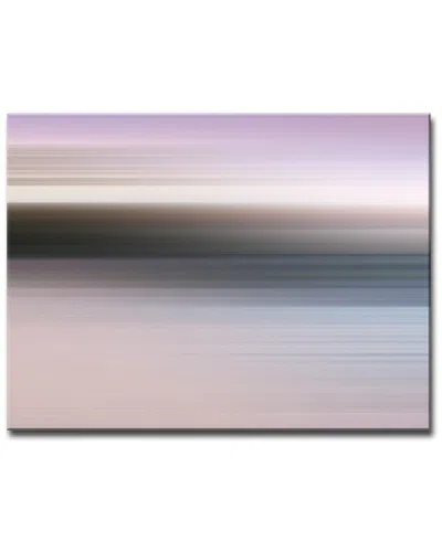 Ready2hangart Blur Stripes Xlii Wrapped Canvas Wall Art By Tristan Scott In Purple
