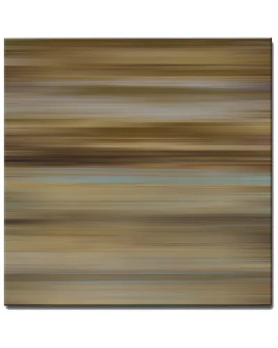 Ready2hangart Blur Stripes Xlix Wrapped Canvas Wall Art By Tristan Scott In Brown