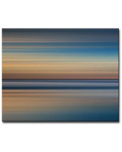 Ready2hangart Blur Stripes Xxix Wrapped Canvas Wall Art By Tristan Scott In Blue