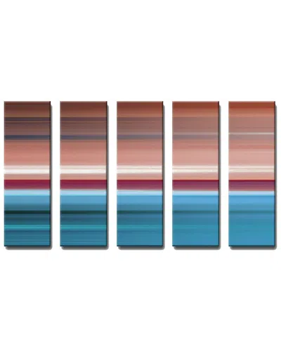 Ready2hangart Blur Stripes Xxvi 5pc Wrapped Canvas Wall Art By Tristan Scott