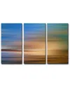 Ready2hangart Blur Stripes Xxxvi 3 Piece Wrapped Canvas Wall Art Set