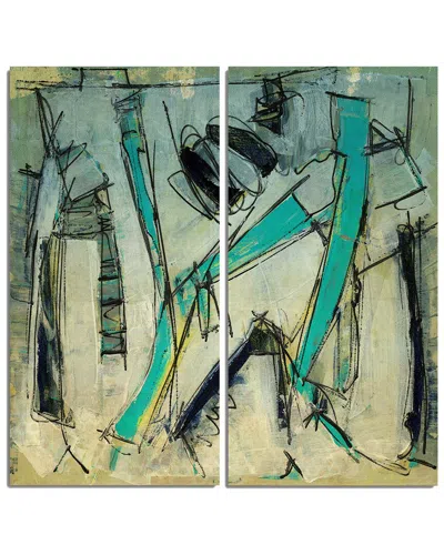 Ready2hangart Bueno Exchange Xxxvi 2pc Wrapped Canvas Wall Art By Tristan Scott