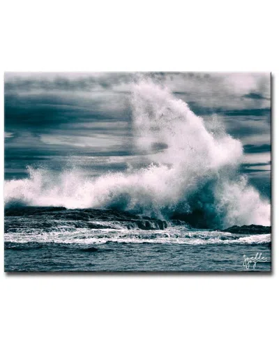 Ready2hangart Capsizing The Sea Wrapped Canvas Wall Art In Blue